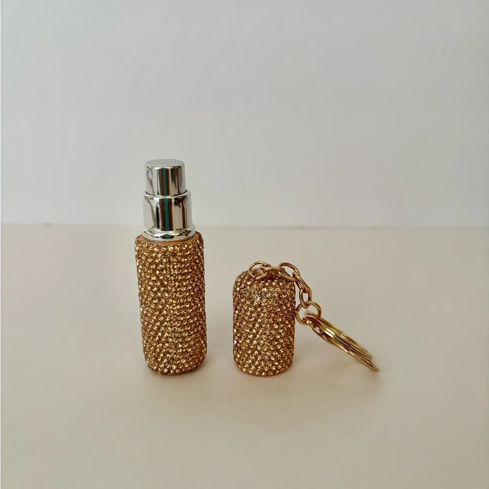 Gold Rhinestone Keychain Accessory - Picture 2 of 2